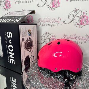 S-ONE Pink Helmet neon pink hot pink ombré blackstraps new trusted by the pros